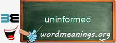 WordMeaning blackboard for uninformed